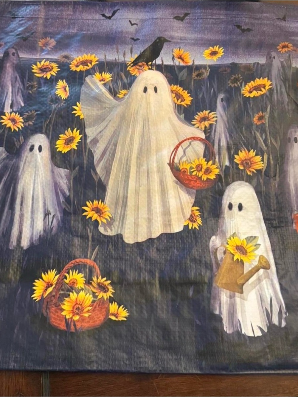 Sunflower Ghosts Decorative Tote Bag TJMAXX